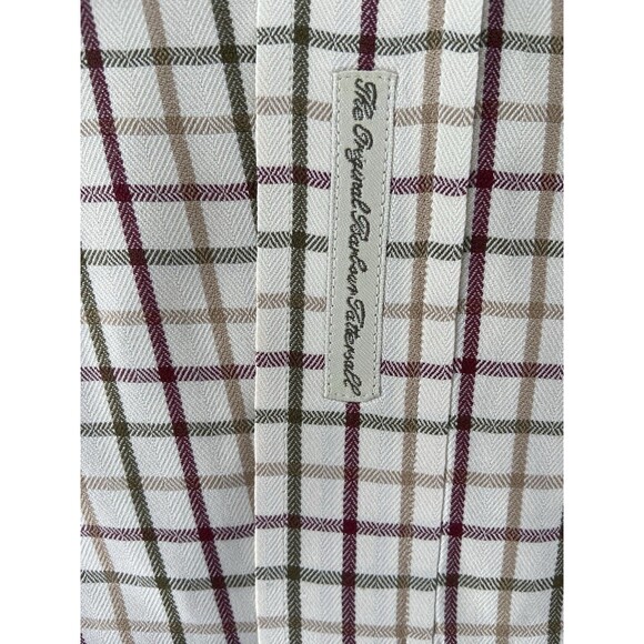 BARBOUR Mens Bank Tattersalls Regular Shirt M Plaid Beige Country Hipster - Picture 13 of 16